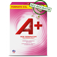 Стиральный порошок A+ Fresh Flowers со свежим цветочным ароматом, 4.5 кг (75 стирок)